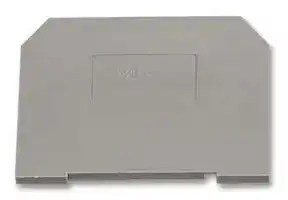 282-311: End / Intermediate Plate, for Use with Wago Rail Mounted Terminal Blocks, Grey