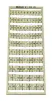 209-566.: Terminal Block Marker, Terminal Block Marker Card, 1 - 50