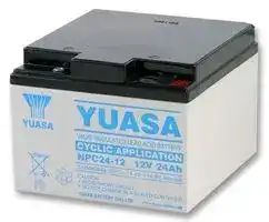 NPC24-12: Rechargeable Battery, Valve Regulated, Single Cell, 12 V, Lead Acid, 24 Ah, Bolt, 1