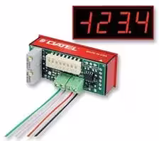 DMS-30PC-4/20S-24RS-I-C: Panel Meter, DMS-30PC-4/20S Series, Current Loop, 4 to 20mA, 3.5 Digits, 21.6 V to 26.4 V, Red