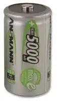 5030921: Rechargeable Battery, Single Cell, 1.2 V, Nickel Metal Hydride, 5 Ah, D