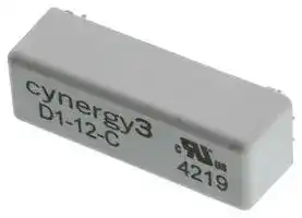 D1-12-C: REED RELAY, SPDT, 12VDC, 3A, THT