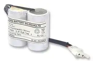2DH4-0LAP3: Rechargeable Battery, High Temperature, Single Cell, 2.4 V, Nickel Cadmium, 4 Ah, 2 x D, Wire Leads