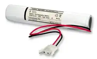 3DH4-0LA4: Rechargeable Battery, High Temperature, Single Cell, 3.6 V, Nickel Cadmium, 4 Ah, 3 x D, Wire Leads