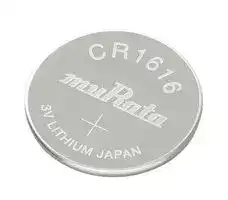 CR1616: Battery, 3 V, CR1616, Lithium Manganese Dioxide, 60 mAh, Pressure Contact, 1