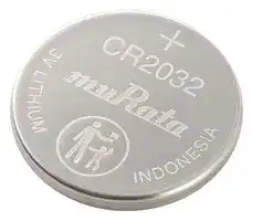 CR2032: Battery, 3 V, Lithium Manganese Dioxide, 220 mAh, Pressure Contact, 5