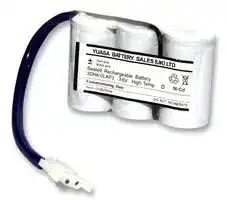 3DH4-0LAP3: Rechargeable Battery, High Temperature, Single Cell, 3.6 V, Nickel Cadmium, 4 Ah, 3 x D, Wire Leads