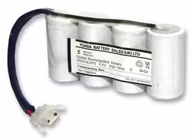 4DH4-0LAP3: Rechargeable Battery, High Temperature, Single Cell, 4.8 V, Nickel Cadmium, 4 Ah, 4 x D, Wire Leads