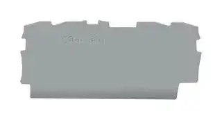 2000-1491: Accessory, Grey, Wago TOPJOB S 2000 Series Rail Mount Terminal Blocks, End and Intermediate Plate