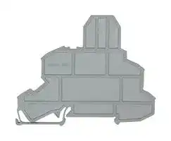 2002-1091: Accessory, Grey, Wago TOPJOB S 2002 Series Snap-On Mount Terminal Blocks, End Plate