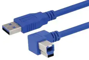 CA3A-90LB-03M: USB Cable, Type A Plug to Type B Plug, 300 mm, 11.8 ", USB 3.0, Blue