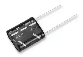 PB-5R0V104-R: Supercapacitor, PowerStor®, EDLC, 0.1 F, 5 V, Radial Leaded, -20%, +80%, 7.3 mm, 1000 hours @ 70°C
