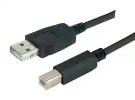 CAUALB-05M: USB Cable, Type A Plug to Type B Plug, 500 mm, 19.7 ", USB 2.0, Black