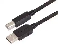 CAUBLKAB-2M: USB Cable, Type A Plug to Type B Plug, 2 m, 6.6 ft, USB 2.0, Black