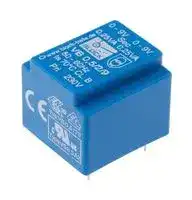 VB0.5/2/9: PCB Transformer, EE 20 x 10.5, Encapsulated Safety Isolating, 230V, 2 x 9V, 500 mVA, 50Hz / 60Hz