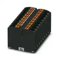 3273452: Panel Mount Barrier Terminal Block, Black, Adhesive, 24 A, 450 V, 18 Pole, Push In, 12 AWG