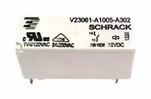 V23061A1005A302: Power Relay, SPST-NO, 12 VDC, 8 A, MSR V23061 Series, Through Hole, Non Latching