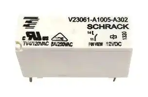 V23061A1005A302: Power Relay, SPST-NO, 12 VDC, 8 A, MSR V23061 Series, Through Hole, Non Latching