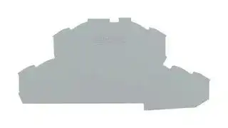 2002-2491: Accessory, Grey, Wago TOPJOB S 2002 Series Rail Mount Terminal Blocks, End and Intermediate Plate