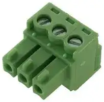 EBK-03-B: TERMINAL BLOCK, EUROSTYLE, 3 POSITION 24-12AWG