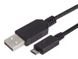 CSMUAZMICB-03M: USB Cable, Type A Plug to Micro Type B Plug, 300 mm, 11.8 ", USB 1.1, 2.0, Black