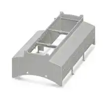 2201450: DIN RAIL HOUSING, UPPER, PC, GREY