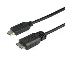 CAU31CMICB-1M: USB Cable, Type C Plug to Micro Type B Plug, 1 m, 3.3 ft, USB 3.0, Black