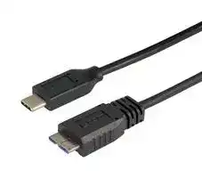 CAU31CMICB-2M: USB Cable, Type C Plug to Micro Type B Plug, 2 m, 6.6 ft, USB 3.0, Black