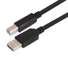 CAUBLKAB-03M: USB Cable, Type A Plug to Type B Plug, 300 mm, 11.8 ", USB 2.0, Black