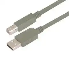ECUSBAB-03M: USB Cable, Type A Plug to Type B Plug, 300 mm, 11.8 ", USB 2.0, Grey