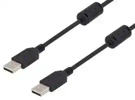 U2A00001-05M: USB Cable, Type A Plug to Type A Plug, 500 mm, 19.7 ", USB 2.0, Black