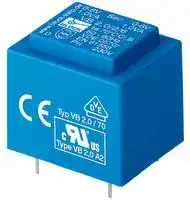 VB3.2/2/15: PCB Transformer, EI 38 x 16.5, Encapsulated Safety Isolating, 230V, 2 x 15V, 3.2 VA, 50Hz / 60Hz