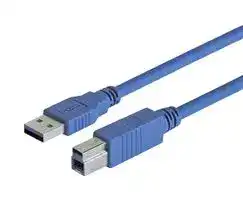 CAU3AB-3M: USB Cable, Type A Plug to Type B Plug, 3 m, 9.8 ft, USB 3.0, Blue