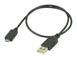 CSMUAMICB-05M: USB Cable, Type A Plug to Micro Type B Plug, 500 mm, 19.7 ", USB 2.0, Black