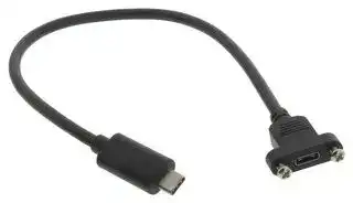U3A00056-03M: USB Cable, Type C Plug to Type C Receptacle, 300 mm, 11.8 ", USB 2.0, Black