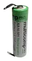 MP001175: Rechargeable Battery, 1.2 V, Nickel Metal Hydride, 2.7 Ah, AA, Raised Positive and Flat Negative