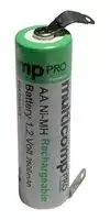 MP001177: Rechargeable Battery, 1.2 V, Nickel Metal Hydride, 2.6 Ah, AA, Tagged, 14.3 mm