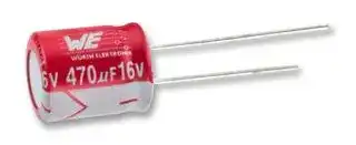 870025174002: Polymer Aluminium Electrolytic Capacitor, 220 µF, 6.3 V, Radial Leaded, 0.021 ohm
