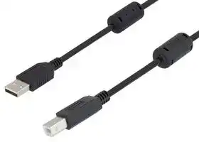 U2A00002-05M: USB Cable, Type A Plug to Type B Plug, 500 mm, 19.7 ", USB 2.0, Black