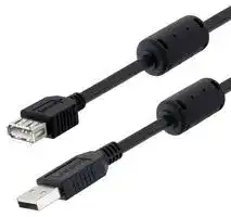 U2A00017-3M: USB Cable, Type A Plug to Type A Receptacle, 3 m, 9.8 ft, USB 2.0, Black