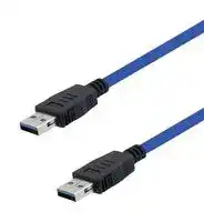 U3A00005-1M: USB Cable, Type A Plug to Type A Plug, 1 m, 3.3 ft, USB 3.0, Blue
