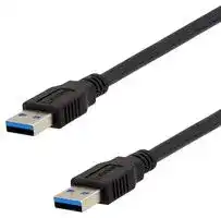 U3A00007-03M: USB Cable, Type A Plug to Type A Plug, 300 mm, 11.8 ", USB 3.0, Black
