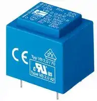 VB3.2/2/24: PCB Transformer, EI 38 x 16.5, Encapsulated Safety Isolating, 230V, 2 x 24V, 3.2 VA, 50Hz / 60Hz