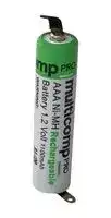 MP001181: Rechargeable Battery, 1.2 V, Nickel Metal Hydride, 1.1 Ah, AAA, Raised Positive and Flat Negative