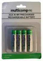 MP001185: Rechargeable Battery, 1.2 V, Nickel Metal Hydride, 800 mAh, AAA