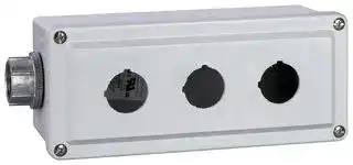 9001KY3: Control Station Enclosure, 30mm, Aluminium, 3 Holes, 30 mm, Grey, 177.8 mm, 90 mm