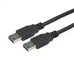 CAU3ZAA-2M: USB Cable, Type A Plug to Type A Plug, 2 m, 6.6 ft, USB 3.0, Black