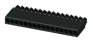 1012282: Pluggable Terminal Block, Black, 2.54 mm, 16 Ways, 0.75 mm², Crimp
