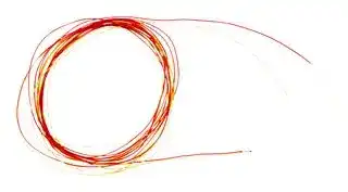 ANSI FINE GGE TEFLONWIRE K 2M: Thermocouple, ANSI, K, -75 °C, 260 °C, 6.6 ft, 2 m