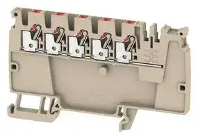 1988290000: DIN Rail Mount Terminal Block, 5 Ways, 28 AWG, 12 AWG, 2.5 mm², Push In, 24 A